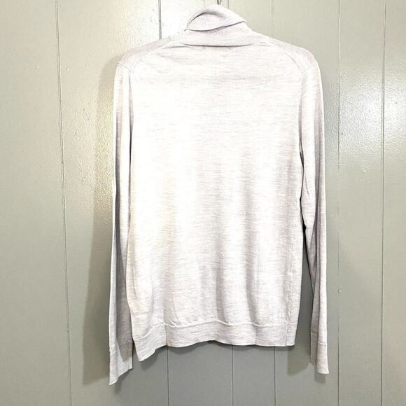 Banana Republic Light Blue 100% Merino Wool Turtleneck Classic Sweater L - Picture 6 of 7